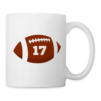 Numéro 17 rugby - 17e anniversaire rugby - Mug blanc - blanc - Droite