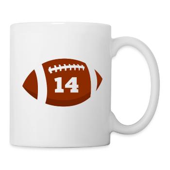 Numéro 14 rugby - 14e anniversaire rugby - Mug blanc - blanc - Droite