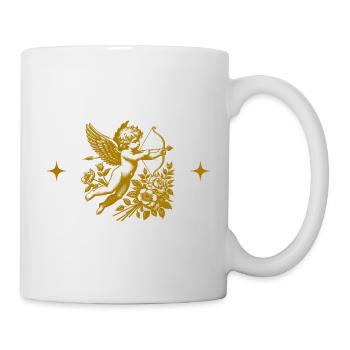Golden Cupid and Flowers - Mug - white - Right