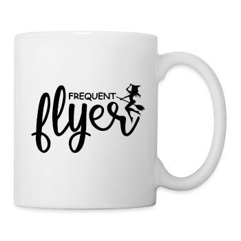 Frequent Flyer Sorcière Halloween T-shirt drôle - Mug blanc - blanc - Droite