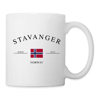Stavanger Norwegen – Urlaub Souvenir & Geschenk - Tasse - Weiß - Rechts