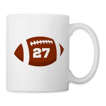 Rugby Number 27 - 27th Rugby Anniversary - Mug - white - Right