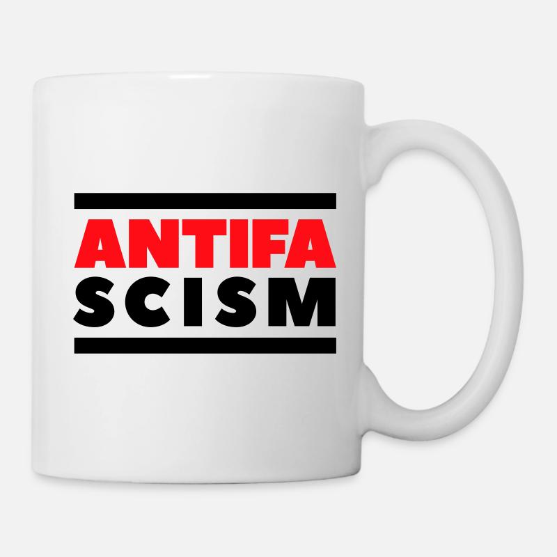 ANTIFA - Antifaschismus - Kop/krus - hvid