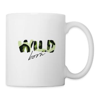 Camouflage Wild Born Text Logo - Mug - white - Right