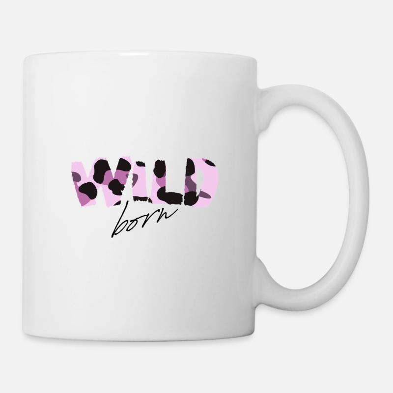 Wild Born Camouflage Wordmark - Mug - white