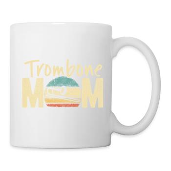 Trombone Mom Retro Vintage Marching Band Design - Mug - white - Right