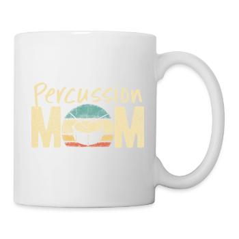 Perkussion Mama Retro Vintage Marching Band Design - Tasse - Weiß - Rechts