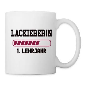 Ausbildung Lackiererin 1. Lehrjahr Maler Lehre - Tasse - Weiß - Rechts