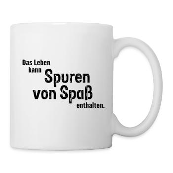 Traces de plaisir - Mug blanc - blanc - Droite