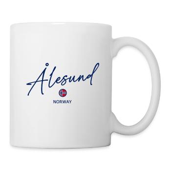 Alesund - Norway Flag Lettering - Norge - Norwegen - Mug - white - Right