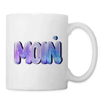 MOIN – Norddeutsch, frisch, wie ein Morgen Gruß - Tasse - Weiß - Rechts