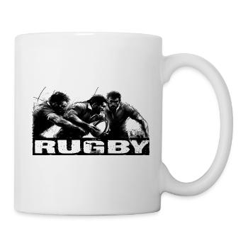 Rugby in Bewegung - Tasse - Weiß - Rechts