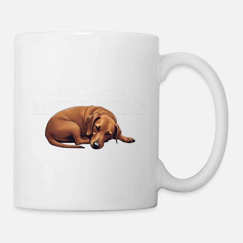 Mein Dackel - Mein Herz - Tasse - Weiß