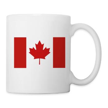 Roter Ahornblatt Kanada Flagge - Tasse - Weiß - Rechts