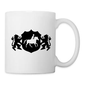 Pferde Reiter Wappen - Tasse - Weiß - Rechts