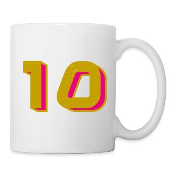 10. 10 YEARS. 10th ANNIVERSARY. 10 YEAR ANNIVERSARY. - Mug - white - Right