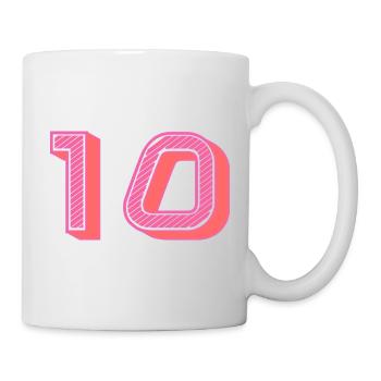 10. 10 YEARS. 10th ANNIVERSARY. 10 YEAR ANNIVERSARY. - Mug - white - Right
