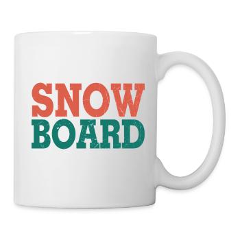 Planche à neige - Mug blanc - blanc - Droite