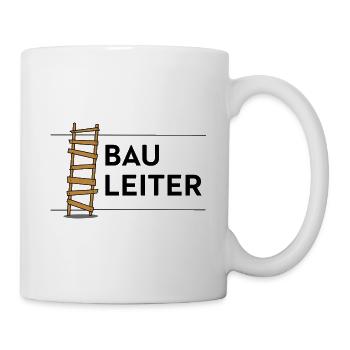 Bauleiter lustiges Motiv Baustelle Leiter - Tasse - Weiß - Rechts