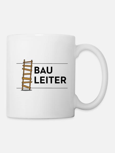 Bauleiter lustiges Motiv Baustelle Leiter - Tasse - Weiß