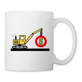 Excavatrice - Mug blanc - blanc - Droite