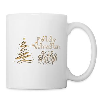 Joyeux Noël convivial en ronde de l’Avent - Mug blanc - blanc - Droite