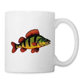 Barsch Flussbarsch Barschangeln Barsche Barsch - Tasse - Weiß - Rechts