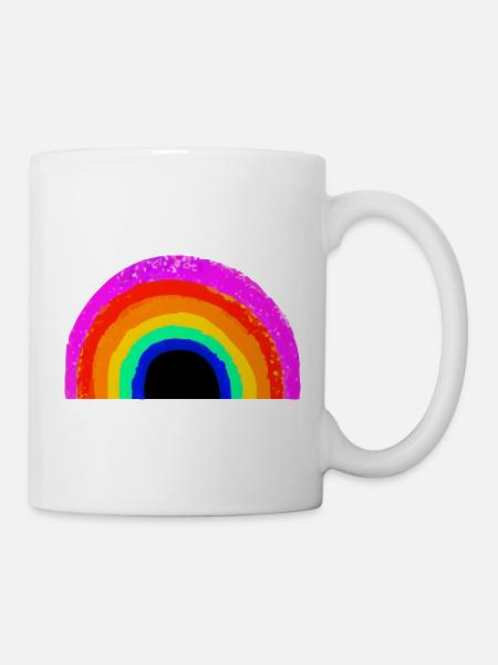 Lebendiger Regenbogenbogen - Tasse - Weiß