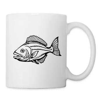 Personalized Fish T-Shirt for Angler Gift - Mug - white - Right