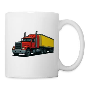  Lastwagen  - Tasse - Weiß - Rechts