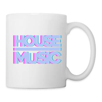 House Musik EDM Glow - Tasse - Weiß - Rechts