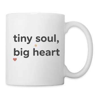 Typographie de Tiny Soul Big Heart - Mug blanc - blanc - Droite