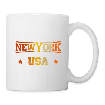 New York USA Vintage Quote - New York Fan - Mug - white - Right