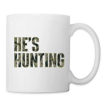 Il est la femme chasseuse d’un fier chasseur - Mug blanc - blanc - Droite