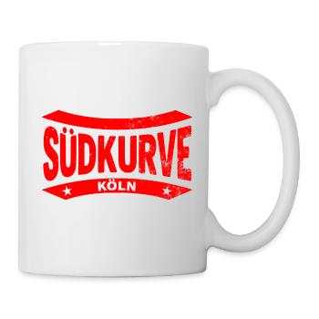 Köln Stadion Südkurve Hoodie in rot, Stolz & Herz - Tasse - Weiß - Rechts