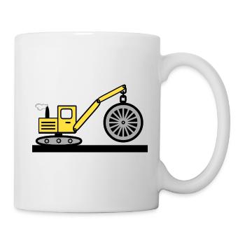 Excavatrice - Mug blanc - blanc - Droite
