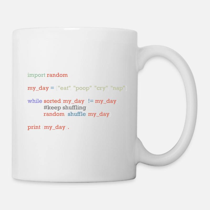 Lustiger Python-Code über den Alltag, Baby - Tasse - Weiß