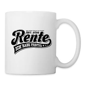 Rente 2026 | Retraite | Maison d’hôtes | J’ai fini - Mug blanc - blanc - Droite