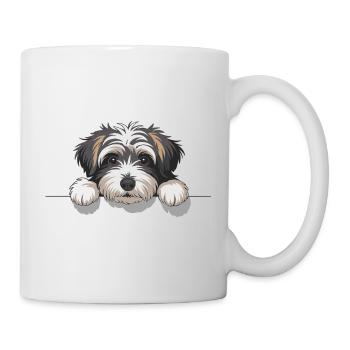 Hundeauge am Rand - Tasse - Weiß - Rechts