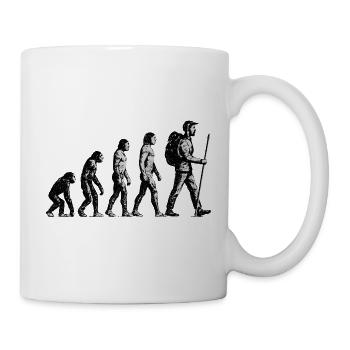 Evolution to Wandersmann Grunge Design - Mug - white - Right