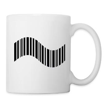 Barcode in Wellenform - Tasse - Weiß - Rechts
