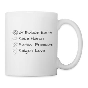 Une seule Terre. Une seule humanité. Un seul amour. - Mug blanc - blanc - Droite