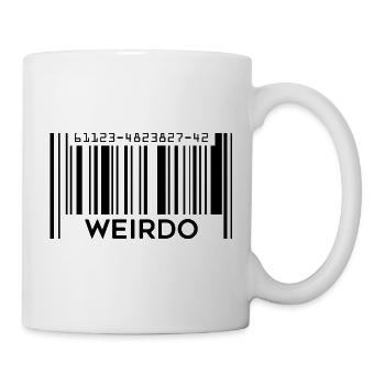 Weirdo Barcode Shirt Geek Célébrer l’étrangeté - Mug blanc - blanc - Droite
