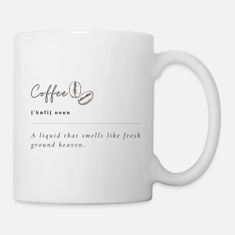 Coffee Beans Minimal Print - Mug - white