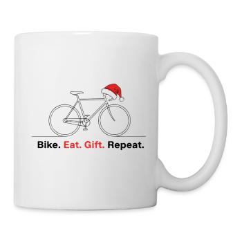 Bike Eat Geschenk Wiederholung - Tasse - Weiß - Rechts