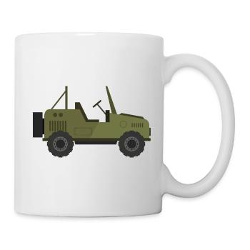 Jeep militaire - Mug blanc - blanc - Droite