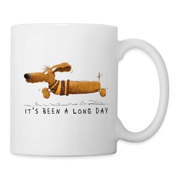 Ça a été une longue journée drôle de teckel - Mug blanc - blanc - Droite