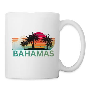 Bahamas Sunset Palm Silhouette - Tasse - Weiß - Rechts