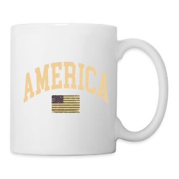 Amerika Camouflage Flagge - Tasse - Weiß - Rechts