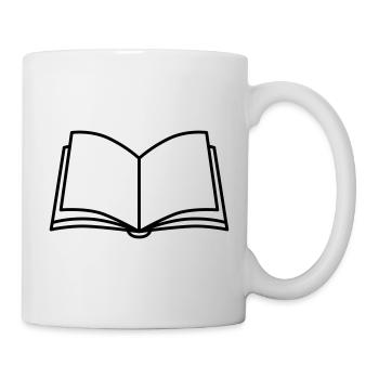 open book for bookworms - Mug - white - Right